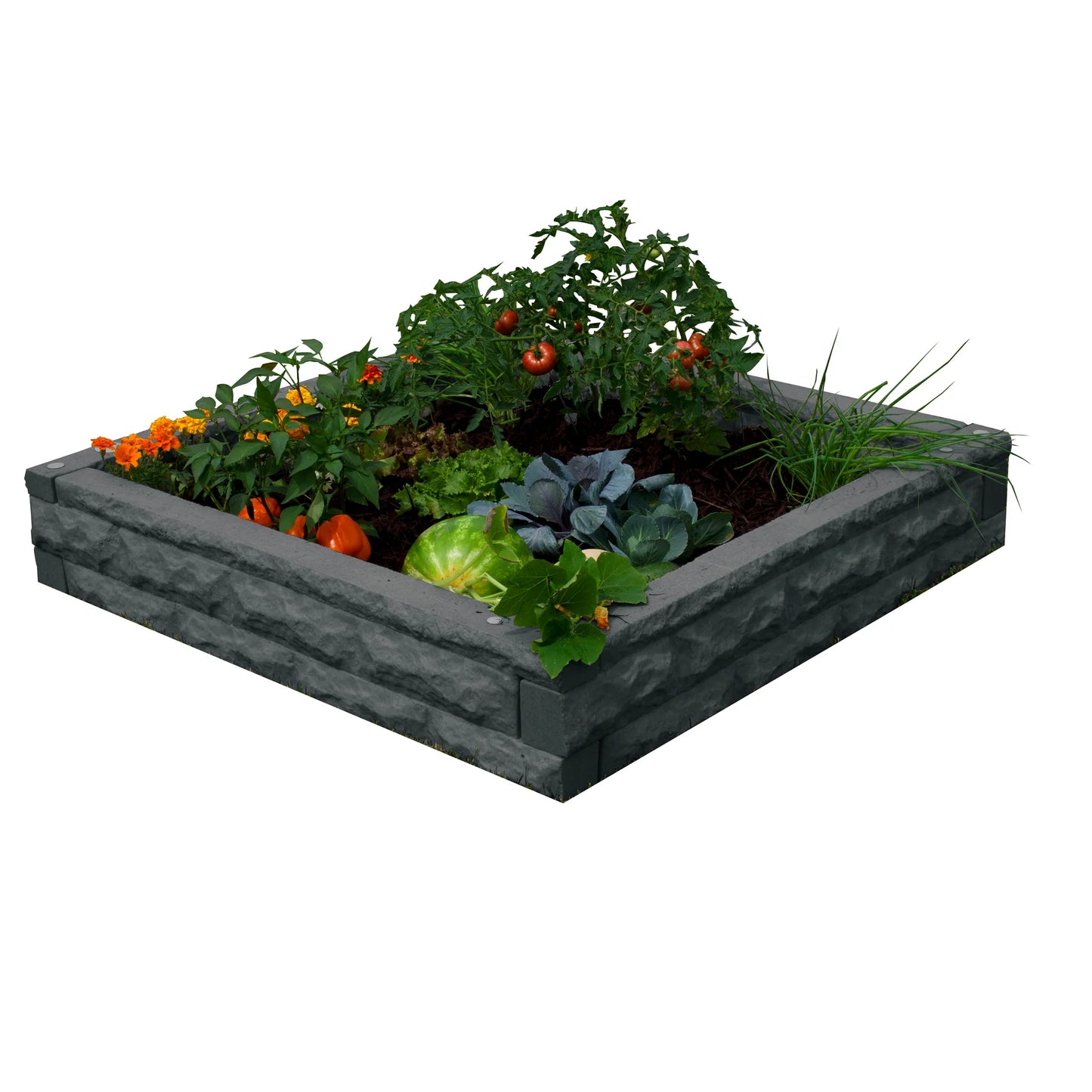 Garden Wizard Raised Bed Garden Dark Granite