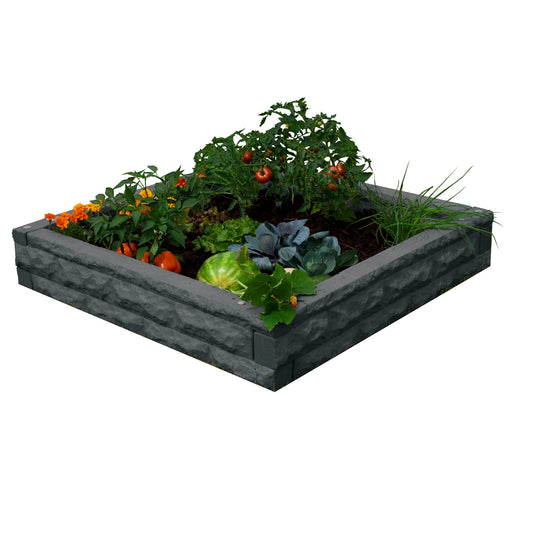Garden Wizard Raised Bed Garden Dark Granite