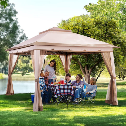 Pamapic Pop-Up Gazebo with Mosquito Net
