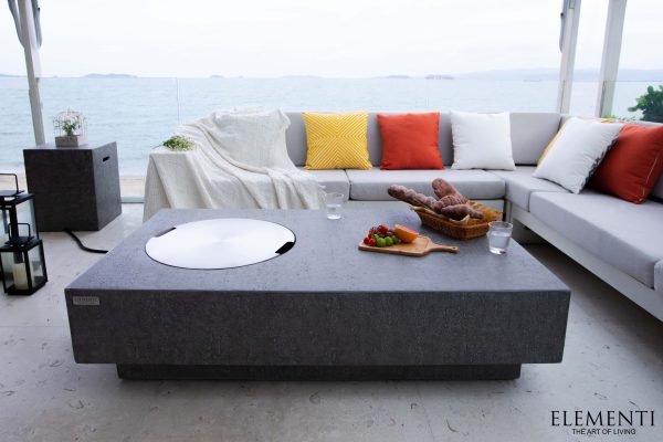 Elementi Metropolis Fire Table OFG104LG Outdoor Surplus USA