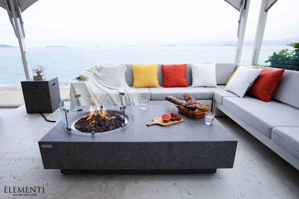 Elementi Metropolis Fire Table OFG104LG Outdoor Surplus USA