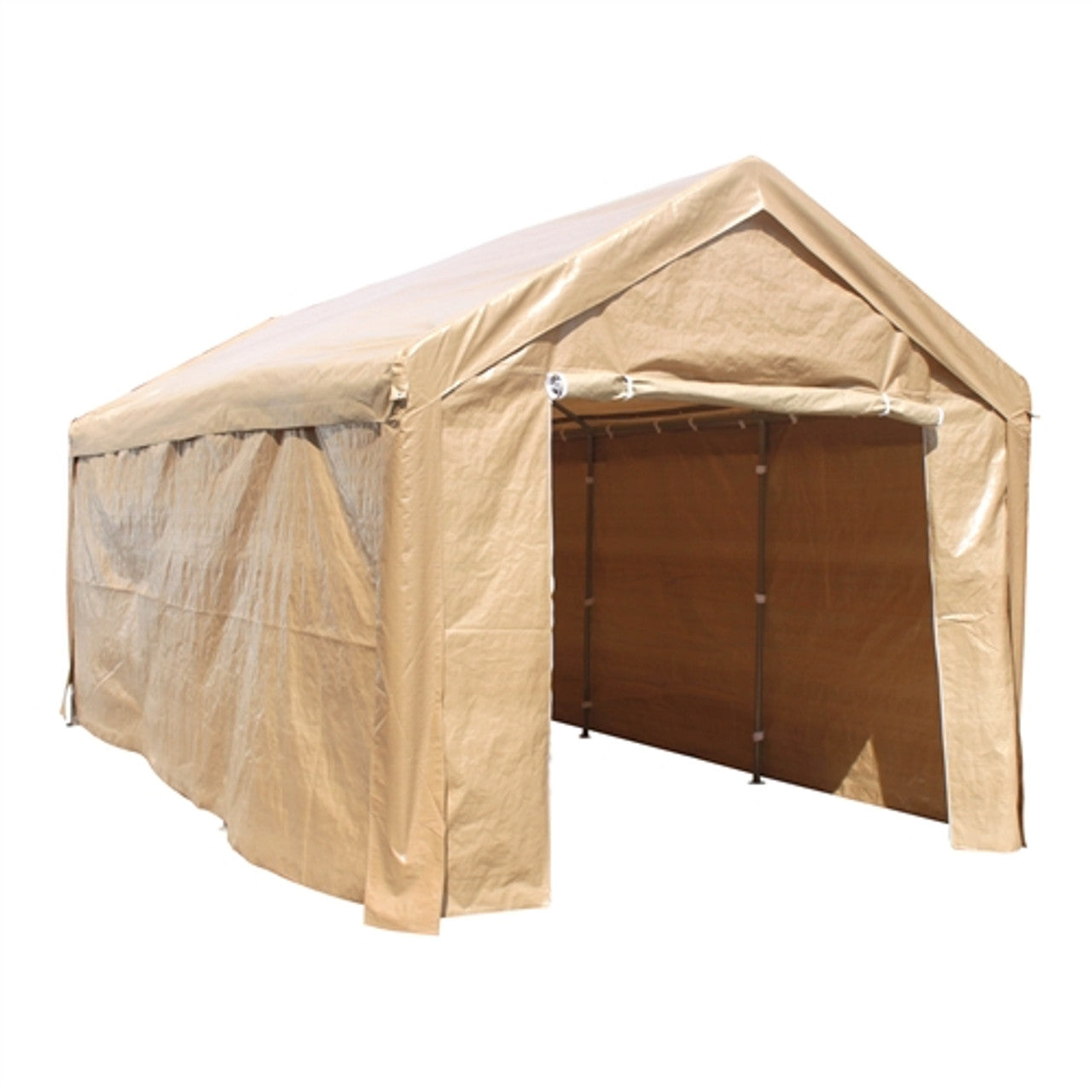 Heavy Duty Outdoor Canopy Carport Tent -  10 X 20 FT - Beige