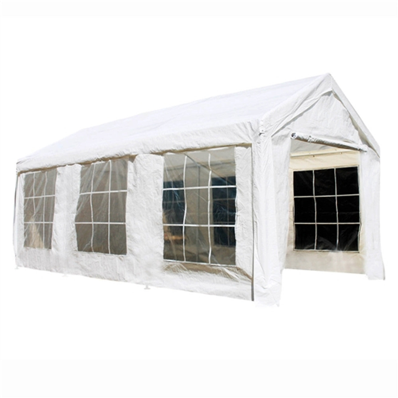 Heavy Duty Outdoor Canopy Tent Sidewalls and Windows - 10 X 20 FT - White