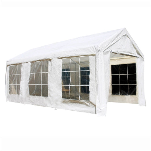 Heavy Duty Outdoor Canopy Tent Sidewalls and Windows - 10 X 20 FT - White