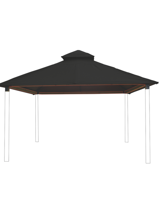 Acaia Modern Black Gazebo