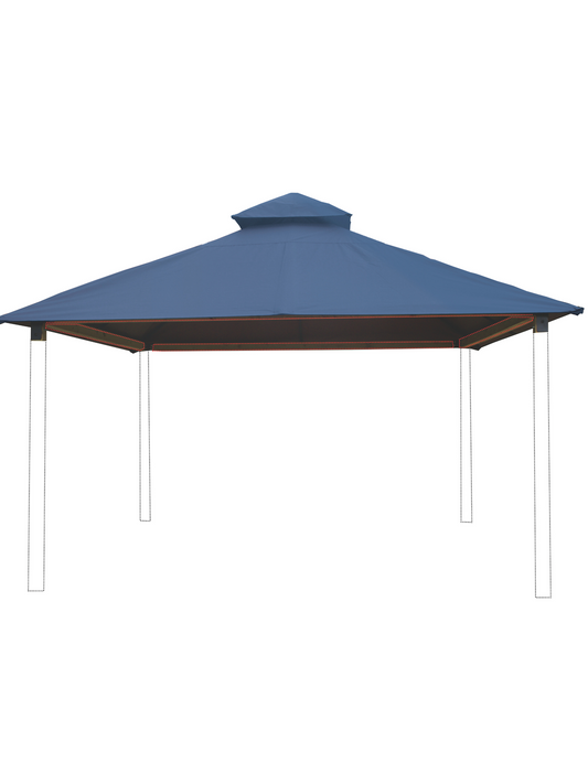 cobalt blue gazebo outdoor wood 