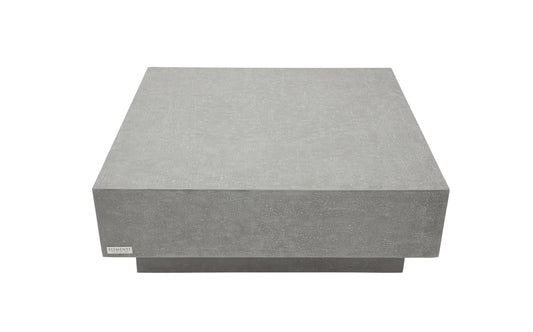 Tevere 40“ Square Concrete Coffee Table Large SPACE GREY By Elementi Home