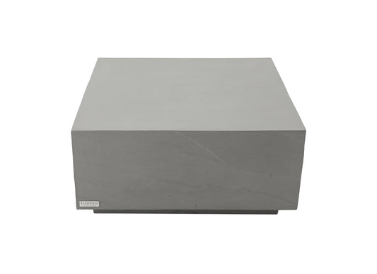 Colorado 33.9" Square Concrete Coffee Table Medium- SLATE BLACK By Elementi Home