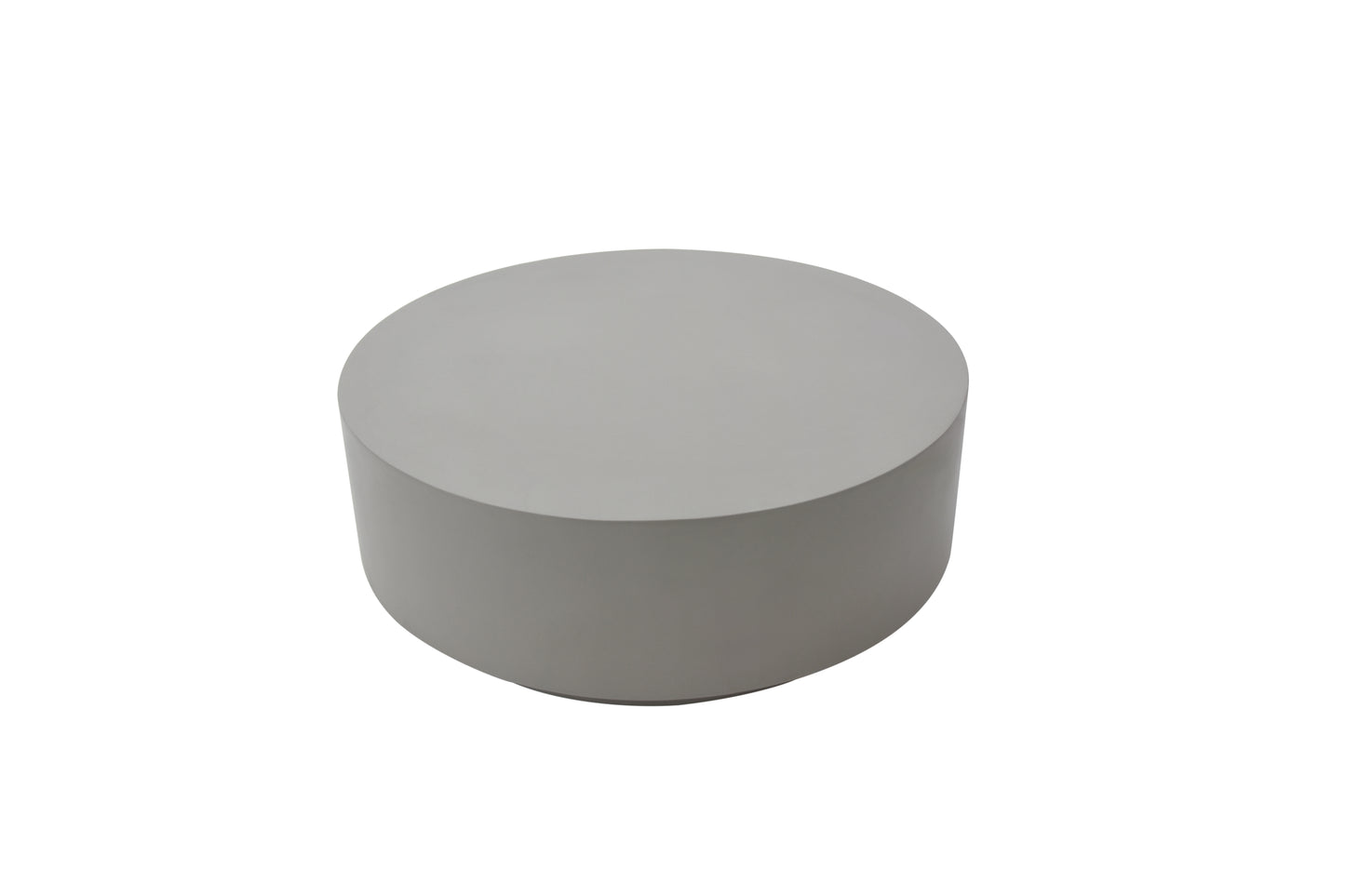 Rome 40" Round Concrete Coffee Table Large-SPACE GREY By Elementi Home