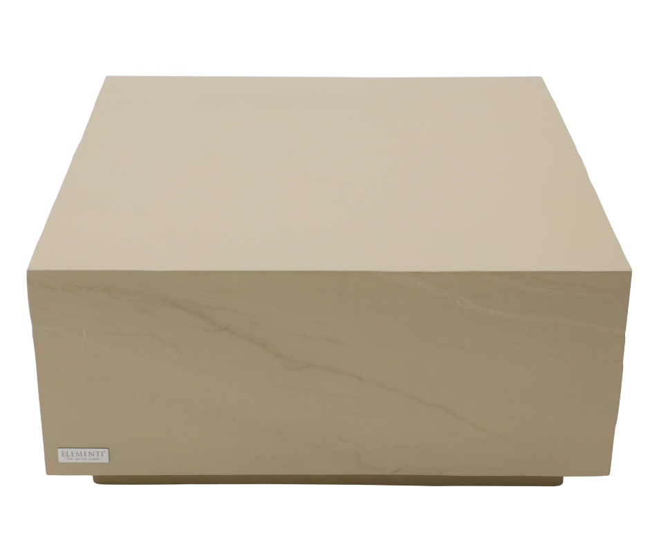 Colorad 33.9" Square Concrete Coffee Table Medium- SUNLIGHT YELLOW By Elementi Home