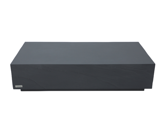 Colorad L60" Rectangular Concrete Coffee Table Rectangle- SLATE BLACK By Elementi Home