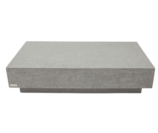 Tevere L60" Rectangular Concrete Coffee Table Rectangle-SPACE GREY By Elementi Home