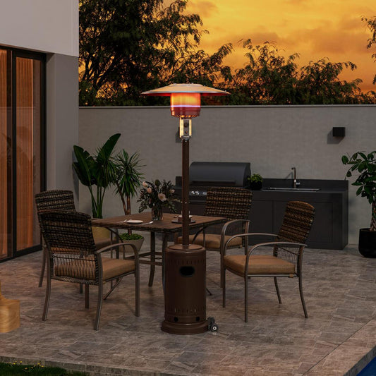 Pamapic 48,000 BTU Propane Outdoor Heater with Wheels