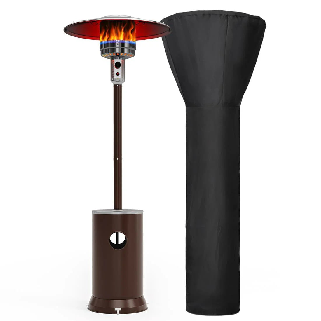 Pamapic 48,000 BTU Propane Outdoor Heater with Wheels